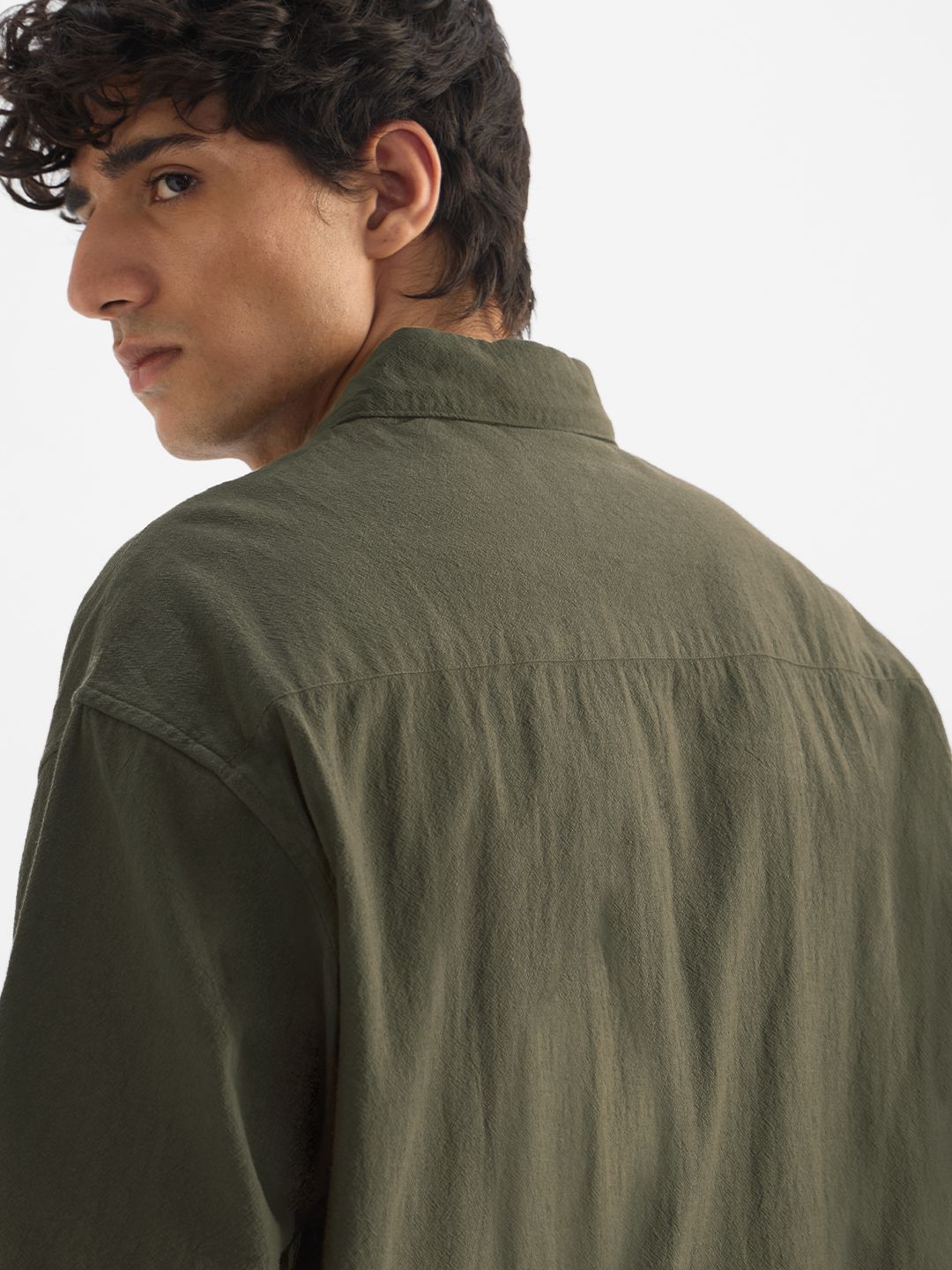 Textured Shirt: Indie Olive