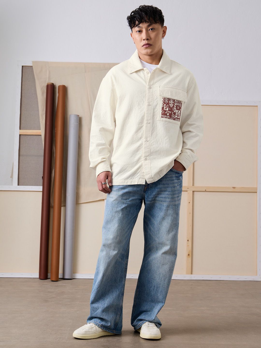 Oversized Shacket: Neutral
