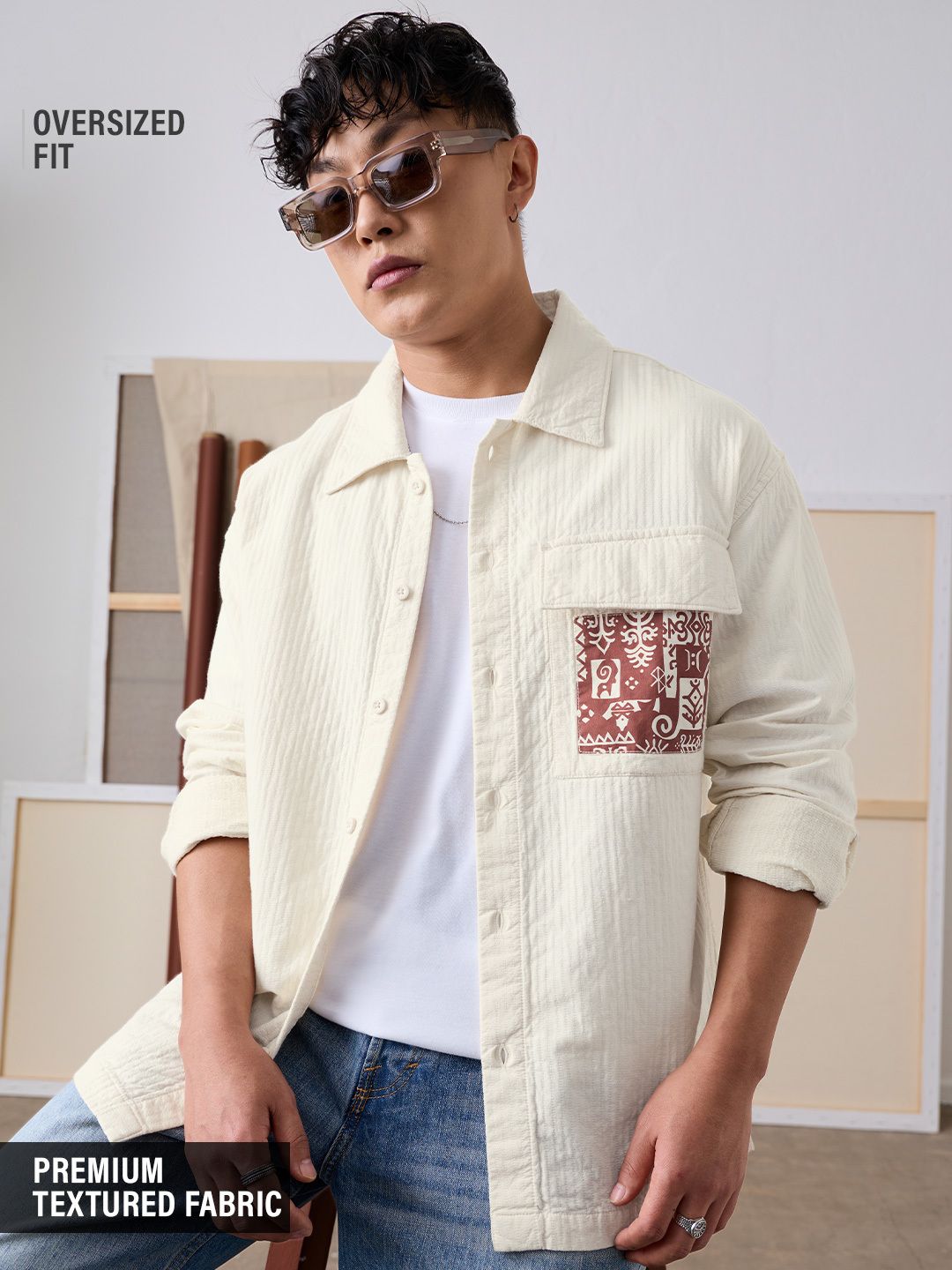 Oversized Shacket: Neutral